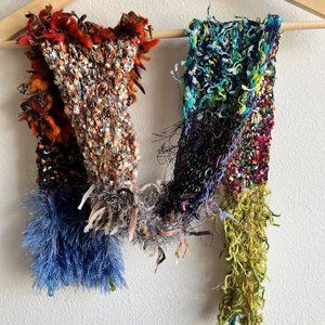 Mixed-Yarn Colorful Scarf